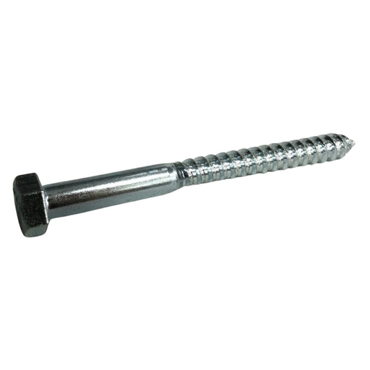 TORNILLO TIRAFONDO HEXAGONAL ZINCADO ACERO GRADO 2 3/8 PULGADAS x 4 PULGADAS