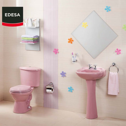INODORO DOS PIEZAS REDONDO COLOR ROSADO EVOLUTION EDESA