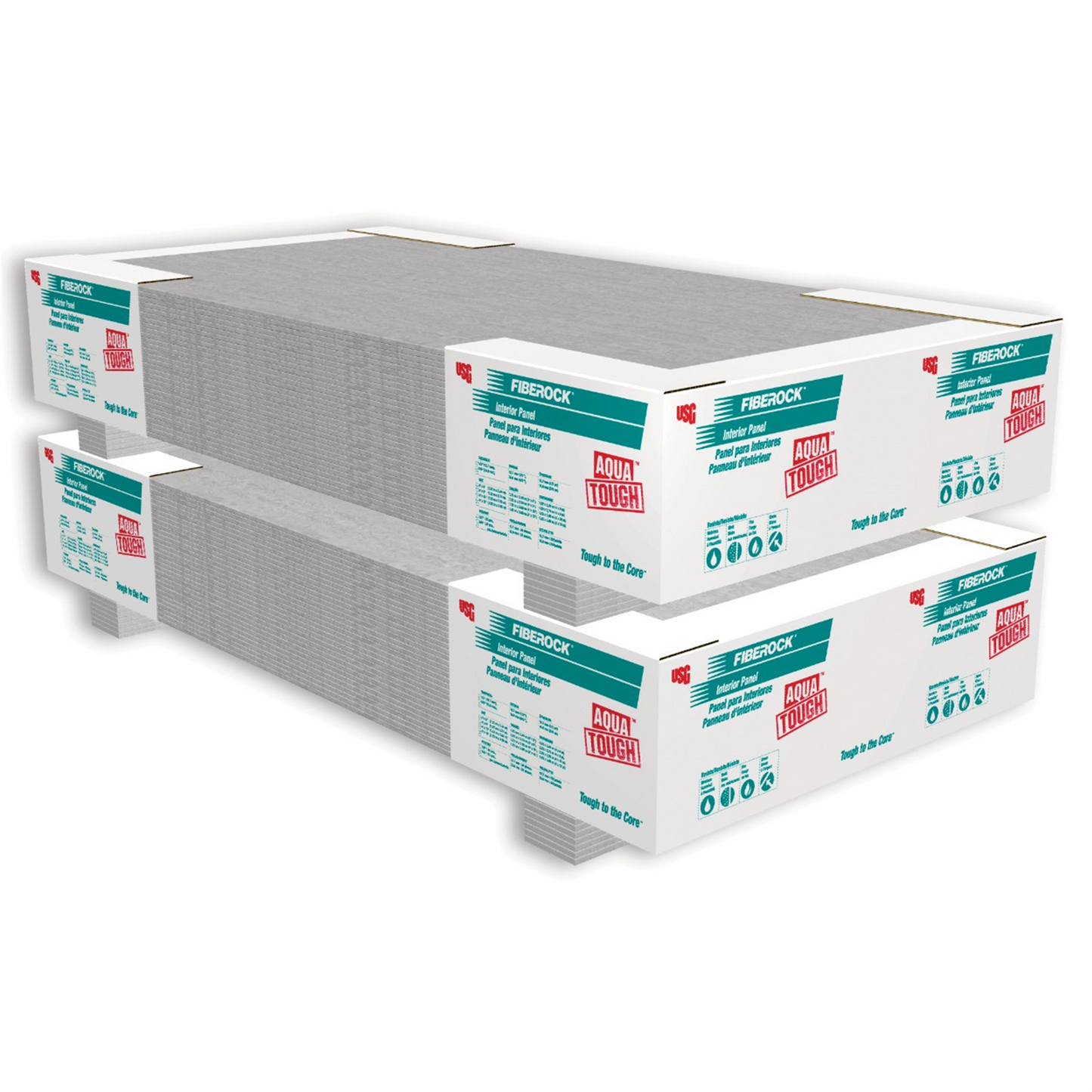 LAMINA DE GYPSUM AQUA-TOUGH FIBEROCK 4'X8'X1/2 PULGADAS USG