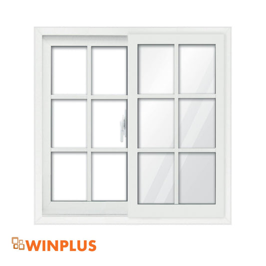 VENTANA DE UPVC FRANCESA 1.00m X 1.00m  WINPLUS