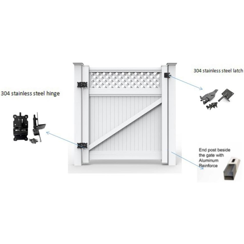 CERCA DE UPVC PUERTA 4 PIES ST002