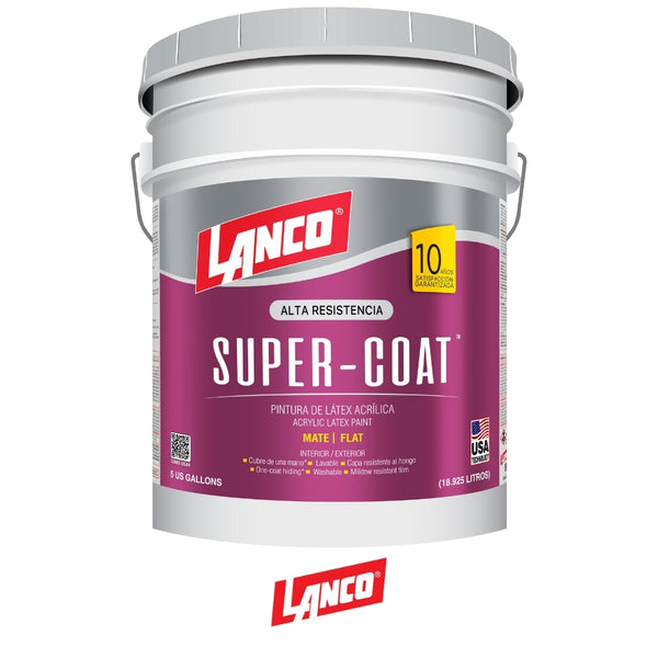 PINTURA SUPER COAT MATE TINT 5 GALONES SC689-2 LANCO