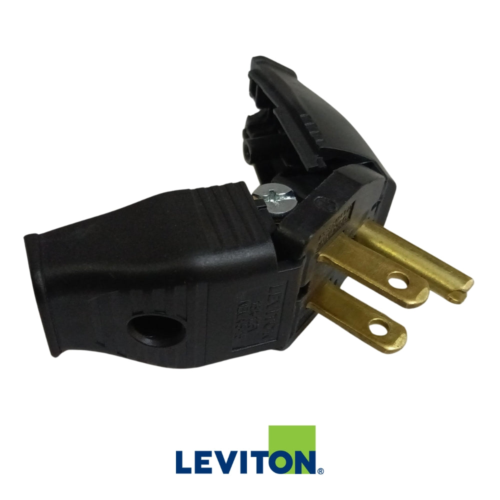 CONECTOR ELECTRICO MACHO 15A/125V NEGRO NEMA 5-15P (3407368)
