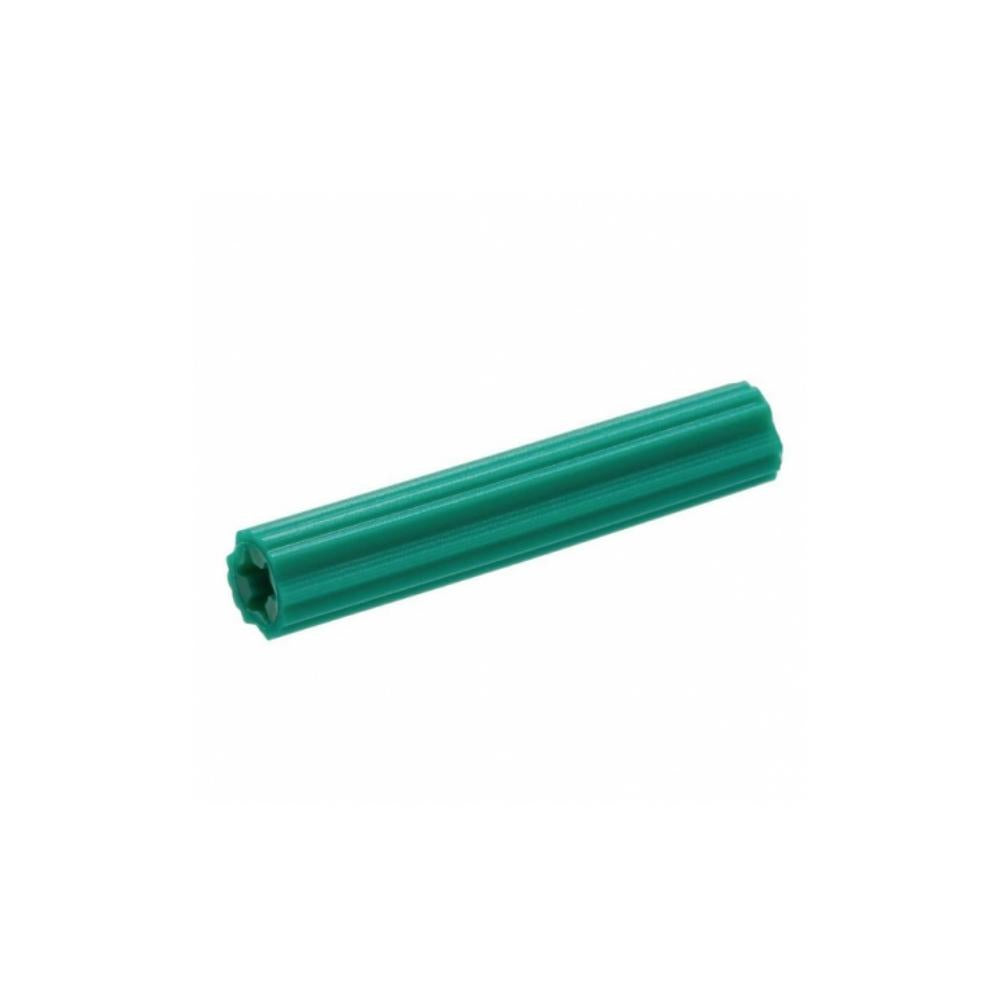TACO PLASTICO VERDE 1/4 PULGADA X 1 PULGADA PQT 10 UNID