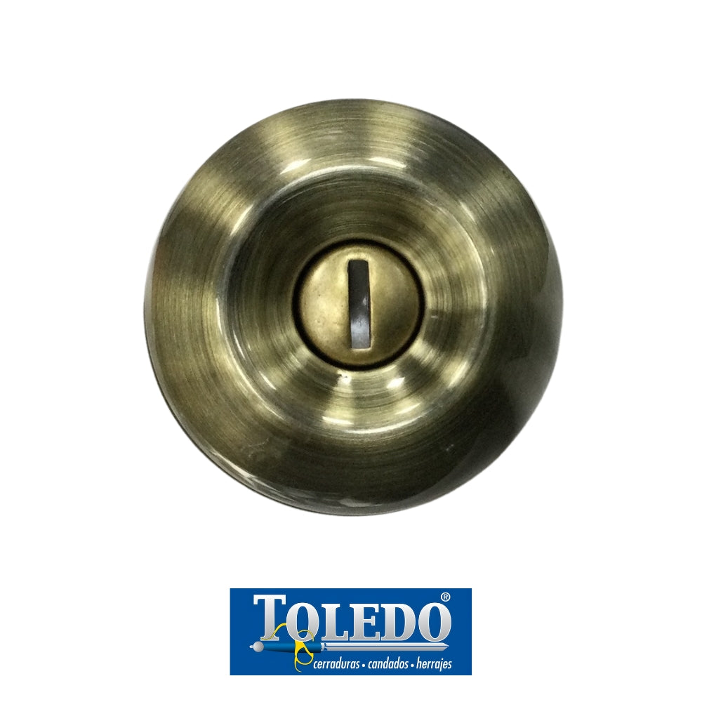 CERRADURA DE POMO AVILA BOTON BRONCE ANTIGUO TOLEDO