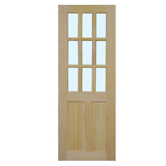 PUERTA PARA INTERIOR DE PINO SIN NUDOS MEDIA FRANCESA  (3X7)