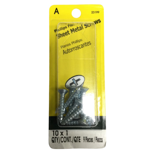 TORNILLO PARA LAMINA ZINCADO CAB PLANA PHILLIPS #10 x 1 PULGADAS