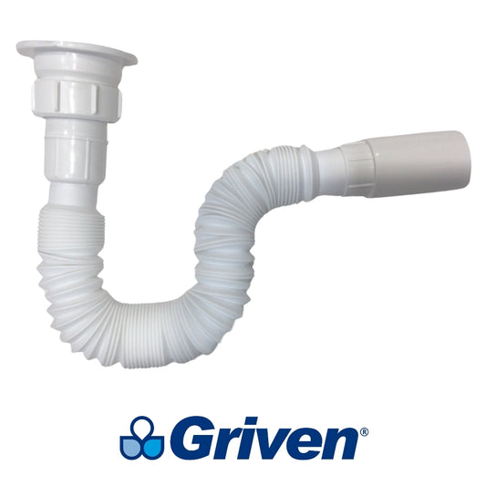 TRAMPA FLEXIBLE PARA LAVAMANOS CON BOTELLA GRIVEN GV-HDA-150