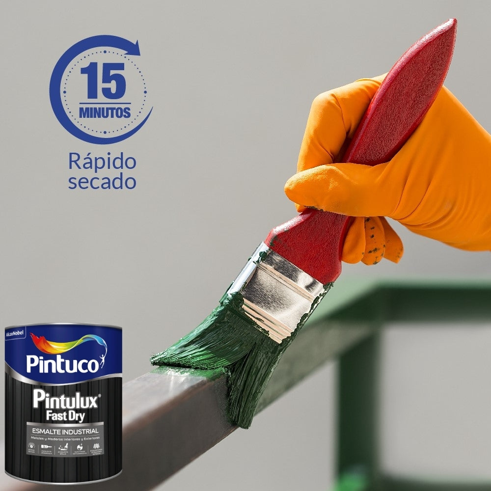 PINTURA ESMALTE PINTULUX FAST DRY NEGRO 4551 QTO PINTUCO