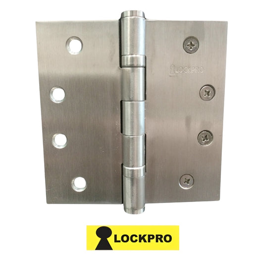 BISAGRAS 4 PULGADAS X 4 PULGADAS ACERO INOXIDABLE CON BALINERAS 2.5 MM ESPESOR LOCKPRO PQT 2 UD