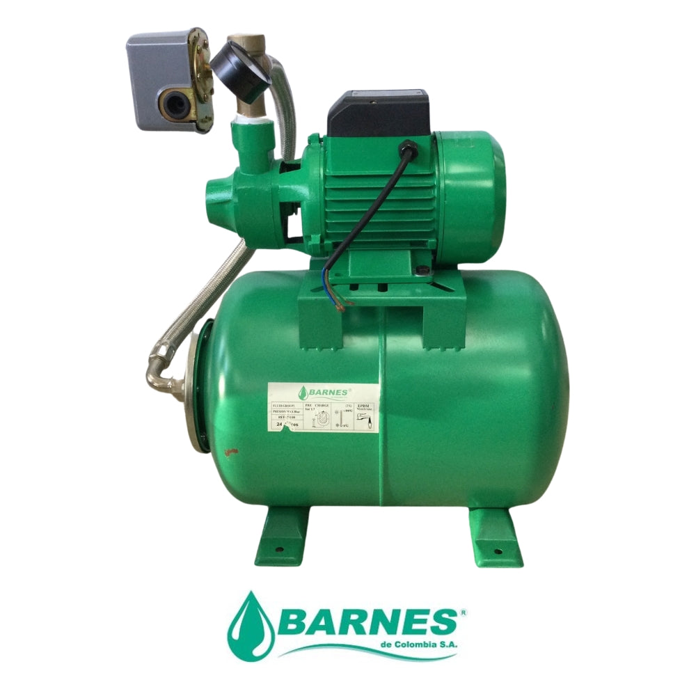 BOMBA DE AGUA PERIFERICA 110V/220V DE 1 HP CON TANQUE PRESION DE 24 L 1J2107