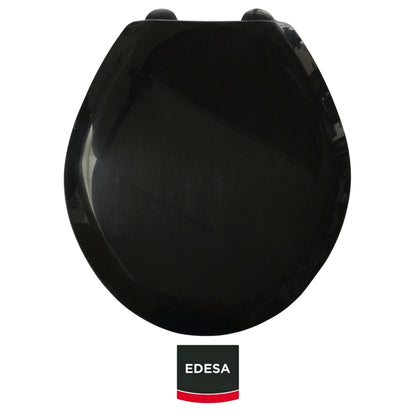 ASIENTO  NEGRO REDONDO  PARA INODORO EDESA