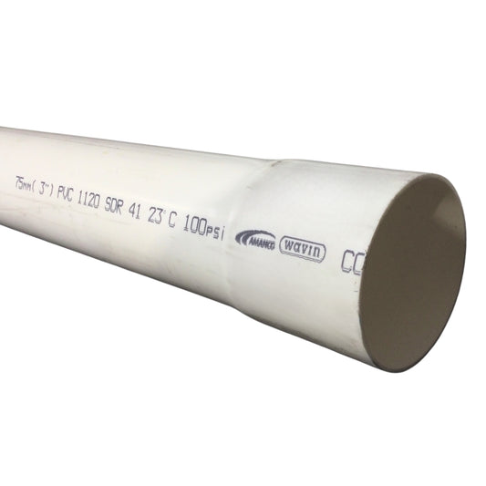 TUBO PVC SANITARIO 75MM-3 IN X 20' SDR41 C/C
