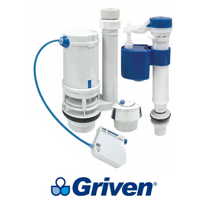 JUEGO DE ACCESORIOS PARA TANQUE DE INODORO CON DESCARGA DUAL GRIVEN GRV-DTSET