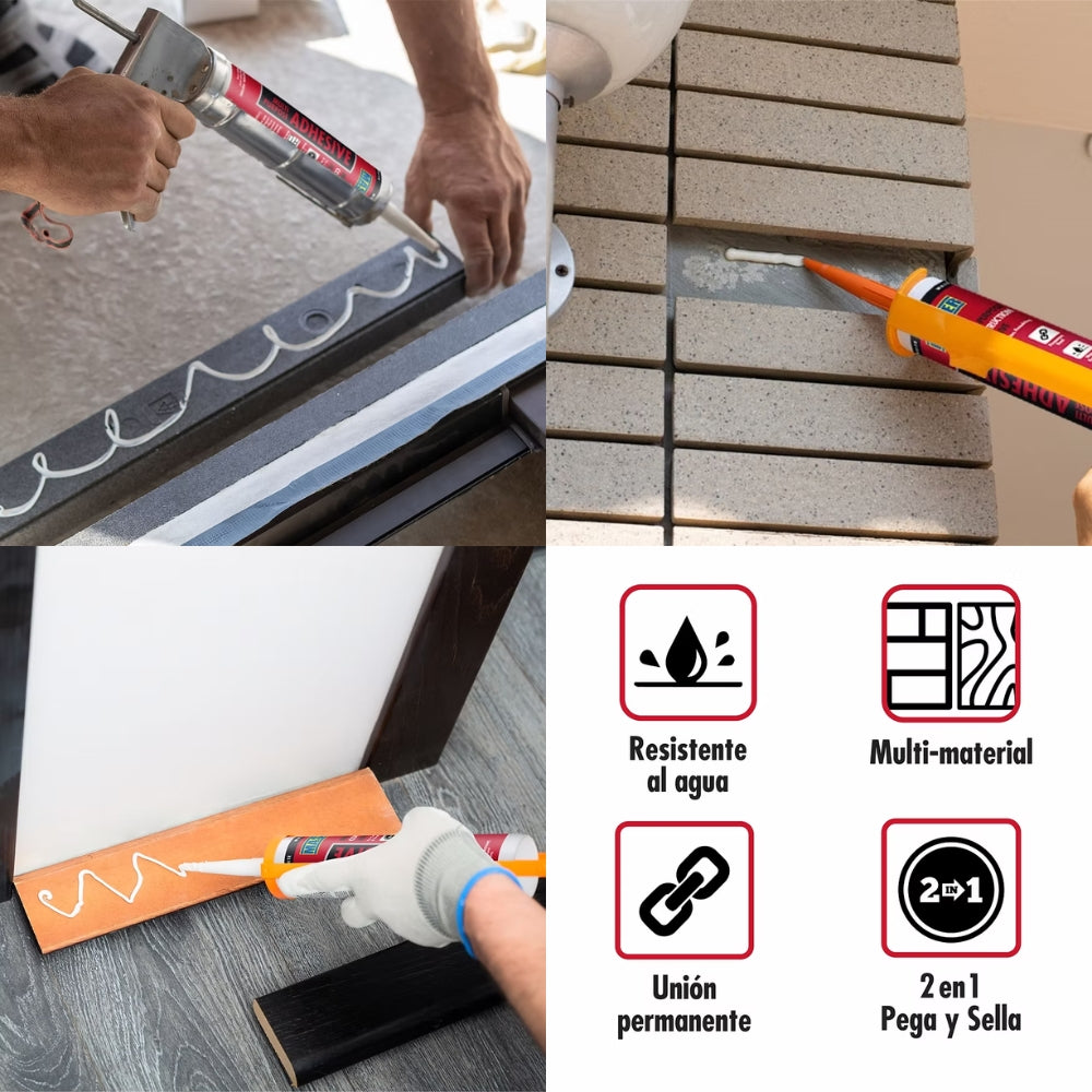 ADHESIVO ACRILICO MULTIPROPOSITO BLANCO VV6018P MASTER