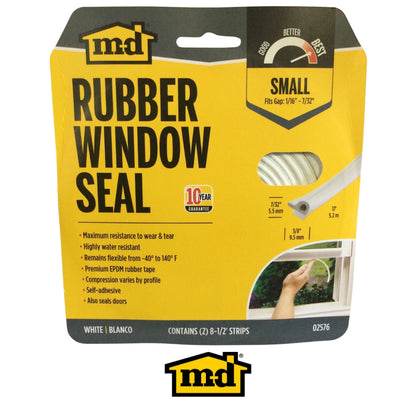 SELLO PERIMETRAL PARA PUERTAS Y VENTANAS 7/32 PULG X 3/8 PULG X 17 PIES BLANCO