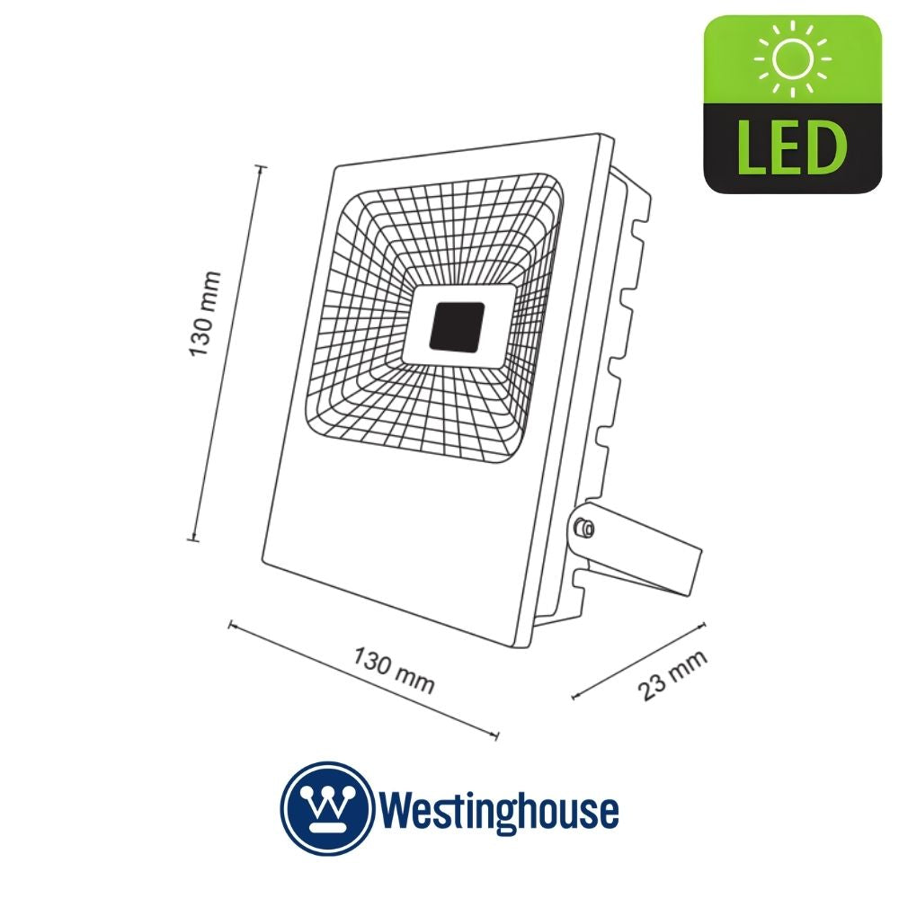 REFLECTOR LED PARA EXTERIOR 20W 5000K 13CMX13CM MULTIVOLTAJE SMD WESTINGHOUSE