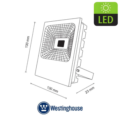 REFLECTOR LED PARA EXTERIOR 20W 5000K 13CMX13CM MULTIVOLTAJE SMD WESTINGHOUSE