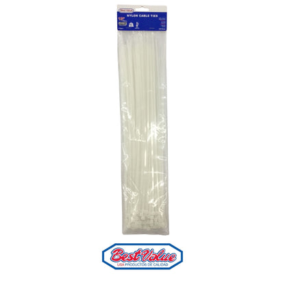ZUNCHO PLASTICO  BLANCO DE 18 PULGADAS X 4.8mm BEST VALUE