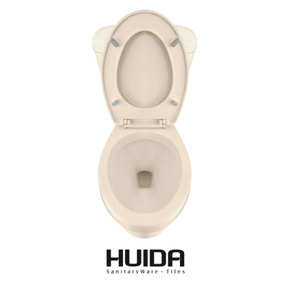 INODORO DOS PIEZAS ELONGADO COLOR CREMA HUIDA