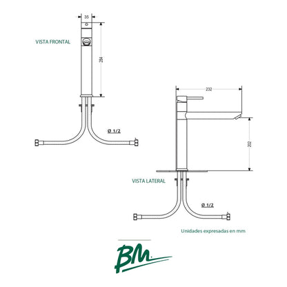 LLAVE DE FREGADERO MONOMANDO TOKIO ACABADO CROMO BM-005