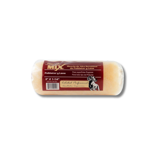 MOTA PARA RODILLO NOVA MIX POLYESTER Y LANA PROFESIONAL 9 PULGADAS X 11/4 PULGADAS RC-909114