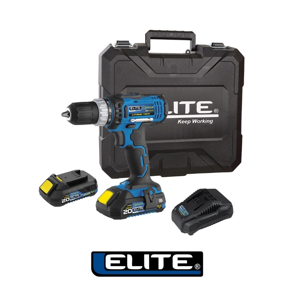 TALADRO DE ROTACIÓN INALAMBRICO 20V 2 BATERIAS Y CARGADOR