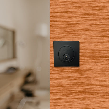 CERRADURA DEADBOLT MODELO LUGO CUADRADO ACABADO NEGRO