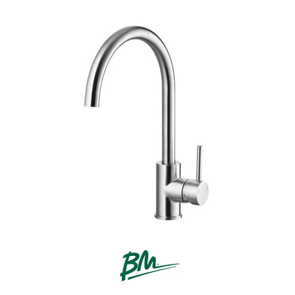 LLAVE MONOMANDO DE FREGADOR ACABADO ACERO INOXIDABLE BM-7011