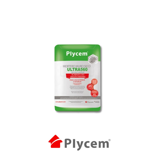 MORTERO PLYROCK ACABADO LISO ULTRA560 25KG 73785 PLYCEM