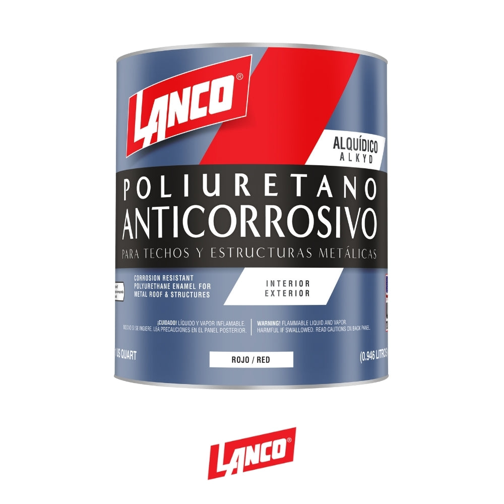 PINTURA ANTICORROSIVO POLIURETANO ROJO 1/4 MM95-5 LANCO