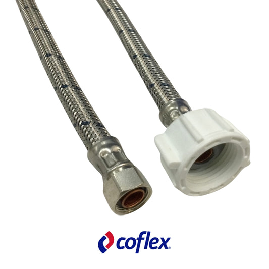 TUBO DE ABASTO PARA INODORO 3/8 PULGADASX20 PULGADAS ACERO INOXIDABLE COFLEX