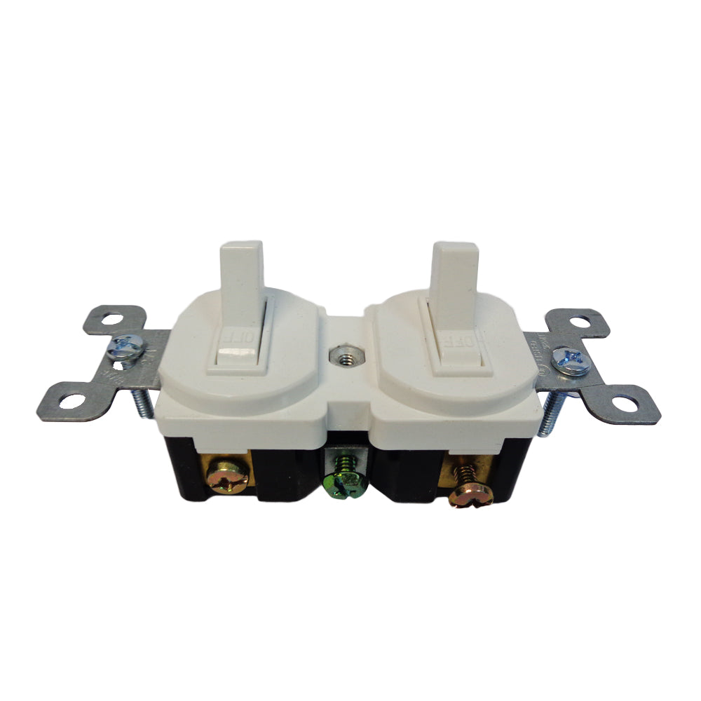 INTERRUPTOR DOBLE 15A/125V BLANCO