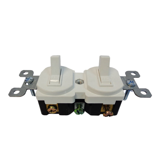 INTERRUPTOR DOBLE 15A/125V BLANCO