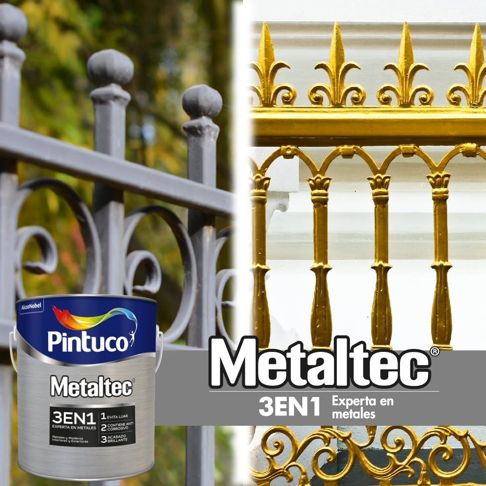 ESMALTE METALTEC 3 EN 1 BASE ACCENT T-187 1 GL (3.785L) 20009486 PINTUCO