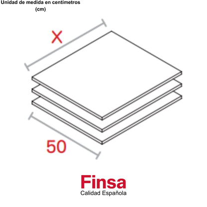 SET 3 ESTANTES P/COLUMNA MAX 562 x 500 BLANCO POLAR RH