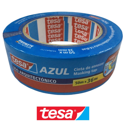 MASKING TAPE AZUL TESA DE 50M X 36MM TES04435