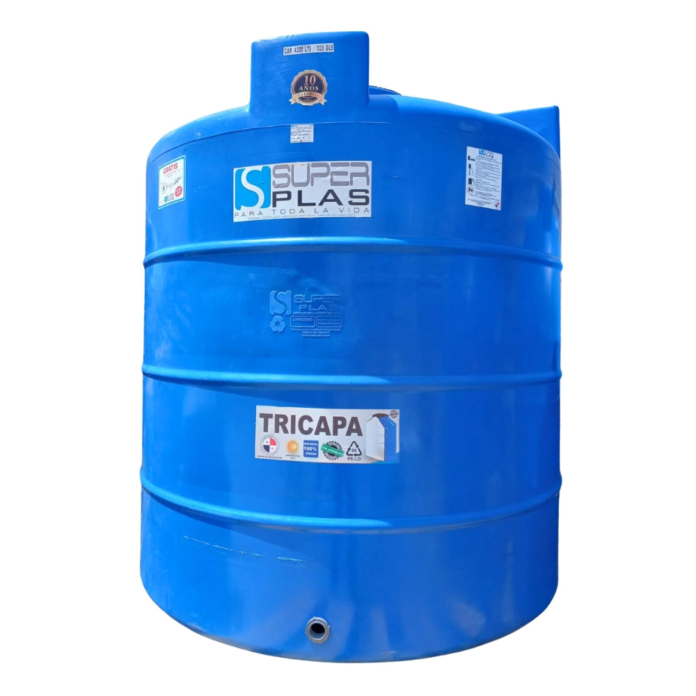 TANQUE DE RESERVA DE AGUA TRICAPA  1135 GALONES (4300 LITROS)