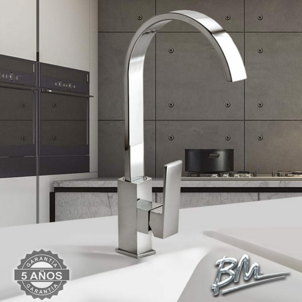 LLAVE DE FREGADERO MONOMANDO TOKIO SQUARE ACABADO CROMO BM-S004