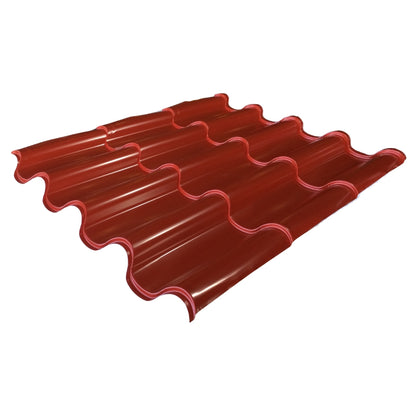 TEJA METALICA 4 GRADAS (5 PIES) ROJA TEJAGALA