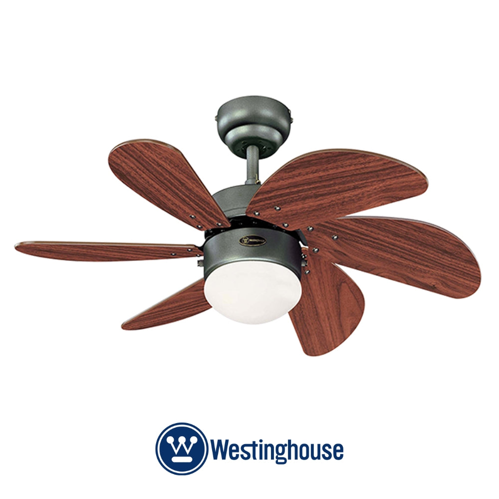 ABANICO DE TECHO 30 PULGADAS TURBO SWIRL IRON / ROSEWOOD WESTINGHOUSE