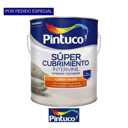 SUPER CUBRIMIENTO LATEX MATE BASE ACCENT 1 GL (3.785L) 10376371 PINTUCO
