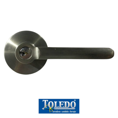 CERRADURA DE LEVER LUGO  LLAVE-BOTON SATIN NIQUEL TOLEDO BP1900-LU-US15