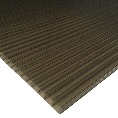 LAMINA DE POLICARBONATO ALVEOLAR 4 PIES X 12 PIES X 10MM HUMO OR