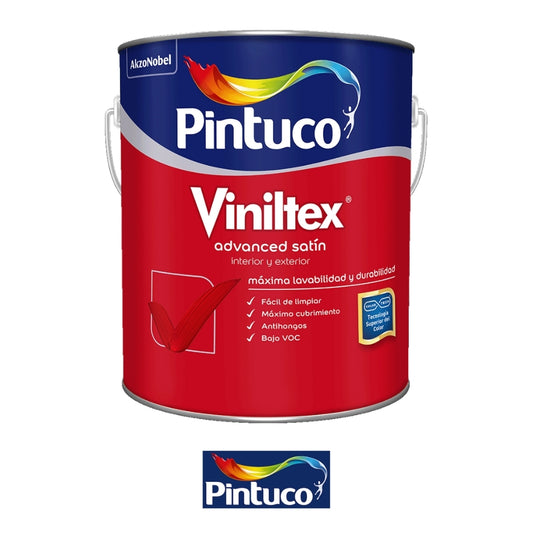 PINTURA VINILTEX LATEX SATIN BASE WHITE 1 GL (3.785L) 10299822 PINTUCO