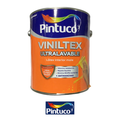 PINTURA VINILTEX ULTRALAVABLE MATE BLANCO  1GL (3.785L) PINTUCO