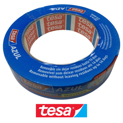 MASKING TAPE AZUL TESA DE 50M X 25MM TES 01500