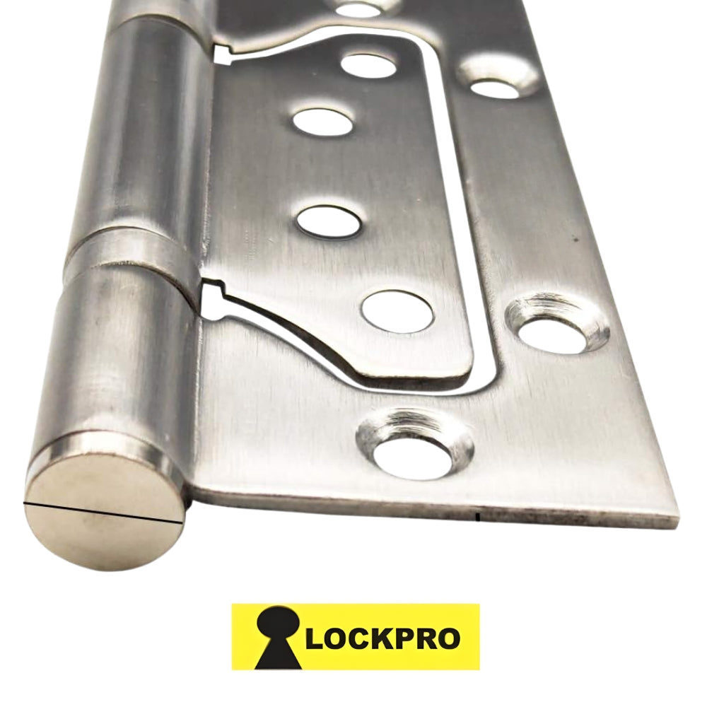 BISAGRA ACERO INOXIDABLE OMEGA NIQUEL SATINADO 4 PULG X 3 PULG X 2.5 MM ESPESOR PAR LOCKPRO