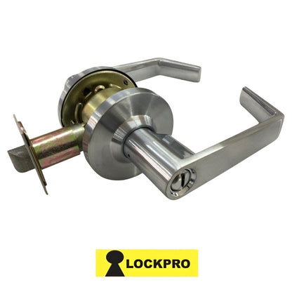CERRADURA BAÑO CON MANIJA GRADO 2 SATIN NIQUEL SIN LLAVE/BOTON 9802 LOCKPRO
