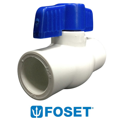 LLAVE DE PASO PVC LISA FOSET PULGADAS 1/2 PULGADAS